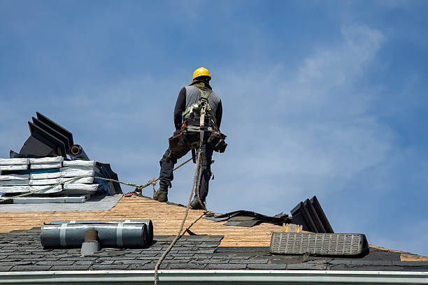 Professional Gutter Installation technician working in Scotts Hill, TN